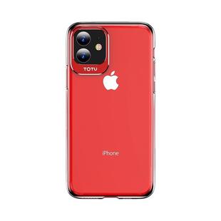 For iPhone 11 TOTUDESIGN Clear Crystal Series Metal + PC Protective Case(Red)
