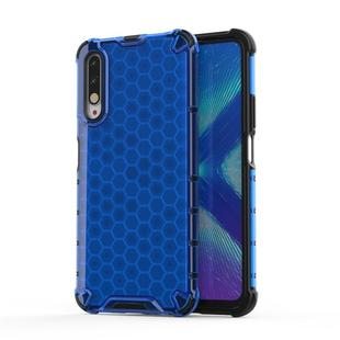 For Huawei Honor 9X Honeycomb Shockproof PC + TPU Protective Case(Blue)