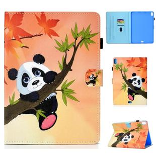 For iPad Pro 11 2018 Colored Drawing Stitching Horizontal Flip Leather Case, with Holder & Card Slots(Panda)