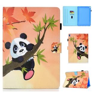 For iPad Pro 10.5 Colored Drawing Stitching Horizontal Flip Leather Case, with Holder & Card Slots(Panda)