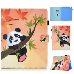 For iPad 2 / 3 / 4 Colored Drawing Stitching Horizontal Flip Leather Case, with Holder & Card Slots(Panda)