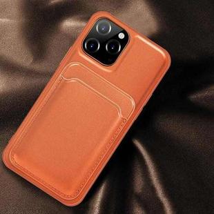 Mutural Yalan Series Magnetic Design PU + TPU Protective Case with Detachable Card Holder For iPhone 12 Pro Max(Orange)