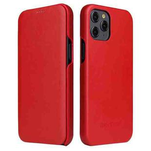 For iPhone 12 mini Fierre Shann Business Magnetic Horizontal Flip Genuine Leather Case (Red)