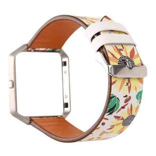 For Fitbit Blaze Leather Watch Band(Sunflower)
