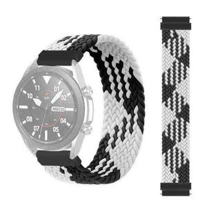 20mm Universal Nylon Weave Watch Band (Black White)