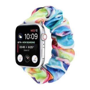 Flannel Hair Ring  Strap Watch Band For Apple Watch Ultra 49mm / Series 8&7 45mm / SE 2&6&SE&5&4 44mm / 3&2&1 42mm(4)