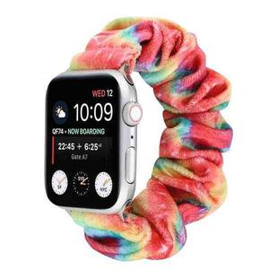 Flannel Hair Ring  Strap Watch Band For Apple Watch Ultra 49mm / Series 8&7 45mm / SE 2&6&SE&5&4 44mm / 3&2&1 42mm(6)