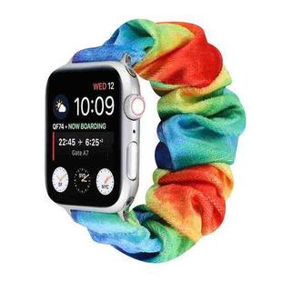 Flannel Hair Ring  Strap Watch Band For Apple Watch Ultra 49mm / Series 8&7 45mm / SE 2&6&SE&5&4 44mm / 3&2&1 42mm(9)