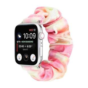 Flannel Hair Ring  Strap Watch Band For Apple Watch Series 8&7 41mm / SE 2&6&SE&5&4 40mm / 3&2&1 38mm(1)