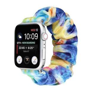 Flannel Hair Ring  Strap Watch Band For Apple Watch Series 8&7 41mm / SE 2&6&SE&5&4 40mm / 3&2&1 38mm(11)