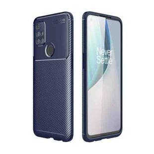 For OnePlus Nord N10 5G Carbon Fiber Texture Shockproof TPU Case(Blue)