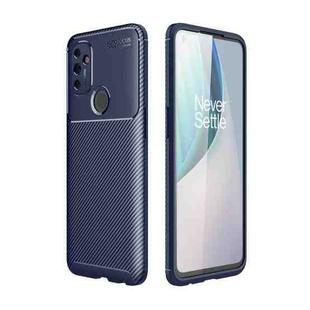 For OnePlus Nord N100 Carbon Fiber Texture Shockproof TPU Case(Blue)