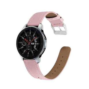 For Samsung Galaxy Watch 3 41mm Round Tail Leather Watch Band(Pink)