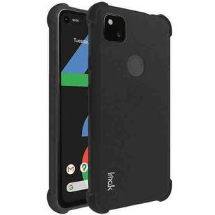 For Google Pixel 4a 4G IMAK All-inclusive Shockproof Airbag TPU Case with Screen Protector(Matte Black)