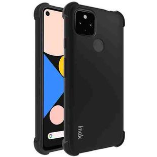 For Google Pixel 4a 5G IMAK All-inclusive Shockproof Airbag TPU Case with Screen Protector(Metal Black)
