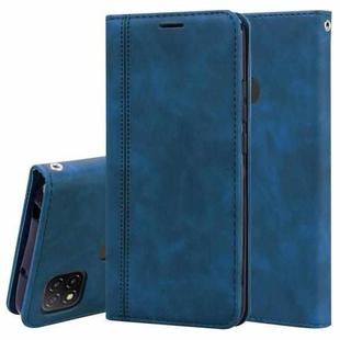 For Xiaomi Redmi 9C Frosted Business Magnetic Horizontal Flip PU Leather Case with Holder & Card Slot & Lanyard(Blue)