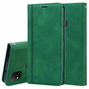 For Xiaomi Redmi 9C Frosted Business Magnetic Horizontal Flip PU Leather Case with Holder & Card Slot & Lanyard(Green)