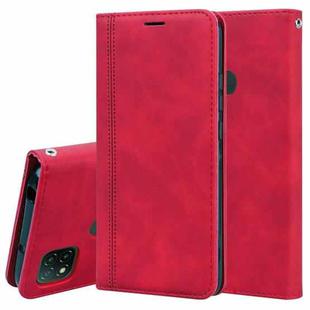 For Xiaomi Redmi 9C Frosted Business Magnetic Horizontal Flip PU Leather Case with Holder & Card Slot & Lanyard(Red)