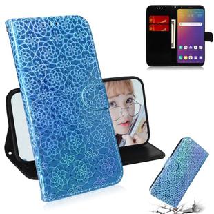 For LG Stylo 5 Solid Color Colorful Magnetic Buckle Horizontal Flip PU Leather Case with Holder & Card Slots & Wallet & Lanyard(Blue)