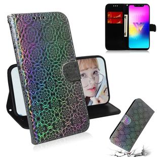 For LG W10 Solid Color Colorful Magnetic Buckle Horizontal Flip PU Leather Case with Holder & Card Slots & Wallet & Lanyard(Silver)