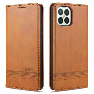 For Huawei Nova 8 SE AZNS Magnetic Calf Texture Horizontal Flip Leather Case with Card Slots & Holder & Wallet(Light Brown)