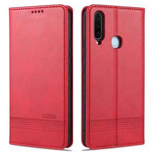 For vivo Y3s / Y17 AZNS Magnetic Calf Texture Horizontal Flip Leather Case with Card Slots & Holder & Wallet(Dark Brown)