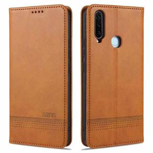 For vivo Y3s / Y17 AZNS Magnetic Calf Texture Horizontal Flip Leather Case with Card Slots & Holder & Wallet(Light Brown)