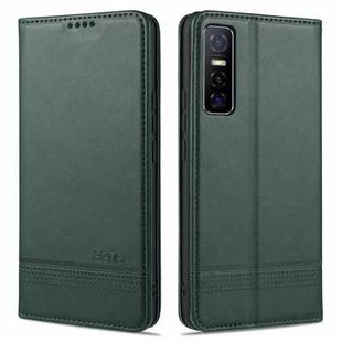 For vivo Y73s / S7e AZNS Magnetic Calf Texture Horizontal Flip Leather Case with Card Slots & Holder & Wallet(Green)