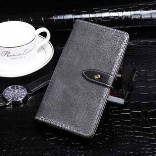 For HTC Desire 20+ idewei Crocodile Texture Horizontal Flip Leather Case with Holder & Card Slots & Wallet(Grey)