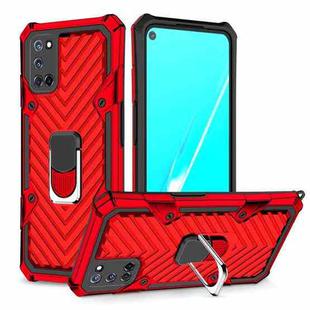 For OPPO A52 / A92 Cool Armor PC + TPU Shockproof Case with 360 Degree Rotation Ring Holder(Red)