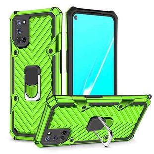 For OPPO A52 / A92 Cool Armor PC + TPU Shockproof Case with 360 Degree Rotation Ring Holder(Green)