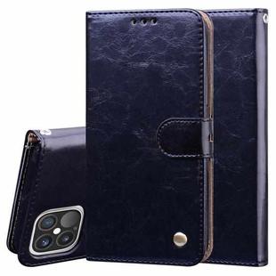 For iPhone 12 Pro Max Business Style Oil Wax Texture Horizontal Flip Leather Case with Holder & Card Slots & Wallet(Black)