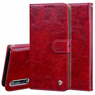 For Huawei Y8P / Enjoy 10S Business Style Oil Wax Texture Horizontal Flip Leather Case with Holder & Card Slots & Wallet(Red)
