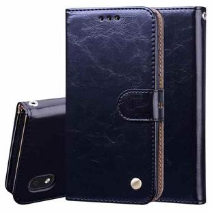 For Samsung Galaxy A01 Core Business Style Oil Wax Texture Horizontal Flip Leather Case, with Holder & Card Slots & Wallet(Black)
