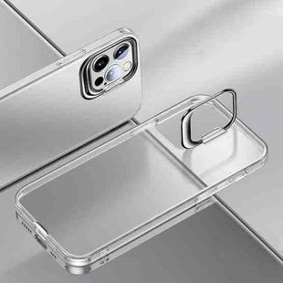 Shockproof Ultra-thin Right Angle Protective Case with Invisible Holder For iPhone 12 Pro Max(White)
