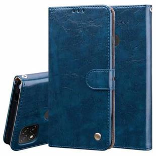 For Xiaomi Redmi 9C Business Style Oil Wax Texture Horizontal Flip Leather Case, with Holder & Card Slots & Wallet(Blue)