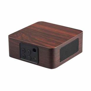 Q1A Bluetooth 4.2 Mini Wooden Double Horns Bluetooth Speaker(Walnut Texture)