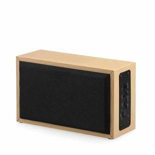 W20 Bluetooth 4.2 Simple Wooden Bluetooth Speaker(Yellow Wood Texture)