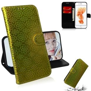 For iPhone 6 & 6s Solid Color Colorful Magnetic Buckle Horizontal Flip PU Leather Case with Holder & Card Slots & Wallet & Lanyard(Gold)