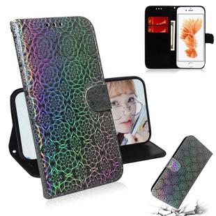 For iPhone 6 & 6s Solid Color Colorful Magnetic Buckle Horizontal Flip PU Leather Case with Holder & Card Slots & Wallet & Lanyard(Silver)