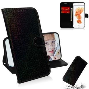 For iPhone 6 Plus & 6s Plus Solid Color Colorful Magnetic Buckle Horizontal Flip PU Leather Case with Holder & Card Slots & Wallet & Lanyard(Black)