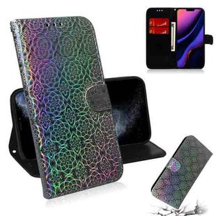 For iPhone 11 Pro Solid Color Colorful Magnetic Buckle Horizontal Flip PU Leather Case with Holder & Card Slots & Wallet & Lanyard(Silver)