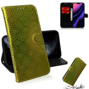 For iPhone 11 Pro Max Solid Color Colorful Magnetic Buckle Horizontal Flip PU Leather Case with Holder & Card Slots & Wallet & Lanyard(Gold)