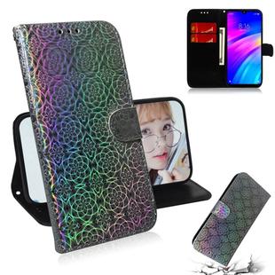 For Xiaomi Redmi 7 / Y3 Solid Color Colorful Magnetic Buckle Horizontal Flip PU Leather Case with Holder & Card Slots & Wallet & Lanyard(Silver)