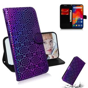 For Xiaomi Redmi Note 6 / 6 Pro Solid Color Colorful Magnetic Buckle Horizontal Flip PU Leather Case with Holder & Card Slots & Wallet & Lanyard(Purple)