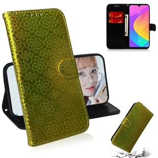 For Xiaomi Mi A3 / CC9e Solid Color Colorful Magnetic Buckle Horizontal Flip PU Leather Case with Holder & Card Slots & Wallet & Lanyard(Gold)