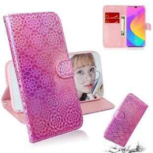 For Xiaomi Mi A3 / CC9e Solid Color Colorful Magnetic Buckle Horizontal Flip PU Leather Case with Holder & Card Slots & Wallet & Lanyard(Pink)
