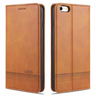 AZNS Magnetic Calf Texture Horizontal Flip Leather Case with Card Slots & Holder & Wallet For iPhone 6(Light Brown)