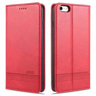 AZNS Magnetic Calf Texture Horizontal Flip Leather Case with Card Slots & Holder & Wallet For iPhone 8 / 7(Red)
