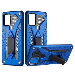 For vivo V20 Shockproof TPU + PC Protective Case with Holder(Blue)